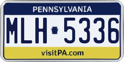 PA license plate MLH5336