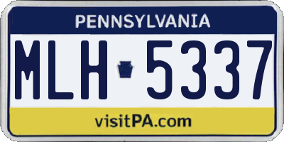 PA license plate MLH5337