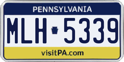 PA license plate MLH5339