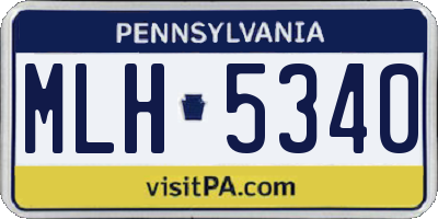 PA license plate MLH5340