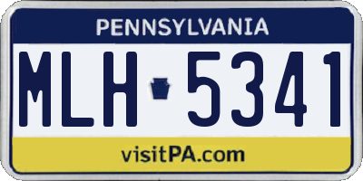 PA license plate MLH5341