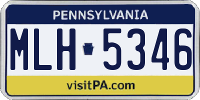 PA license plate MLH5346