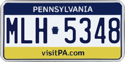 PA license plate MLH5348