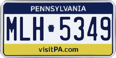 PA license plate MLH5349