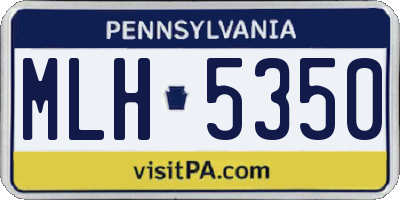 PA license plate MLH5350
