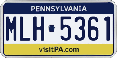 PA license plate MLH5361