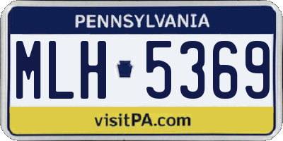 PA license plate MLH5369