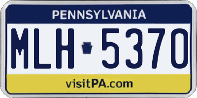 PA license plate MLH5370