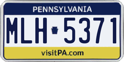 PA license plate MLH5371