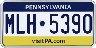 PA license plate MLH5390
