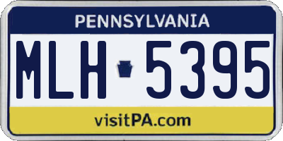 PA license plate MLH5395