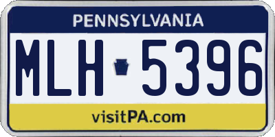 PA license plate MLH5396