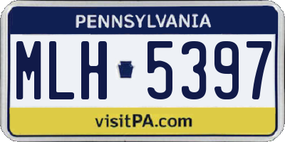 PA license plate MLH5397