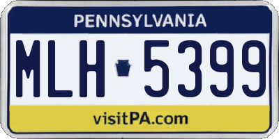 PA license plate MLH5399