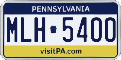 PA license plate MLH5400