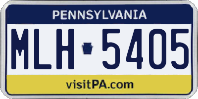 PA license plate MLH5405