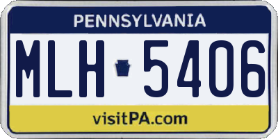 PA license plate MLH5406