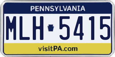 PA license plate MLH5415