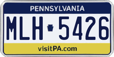 PA license plate MLH5426