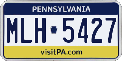 PA license plate MLH5427