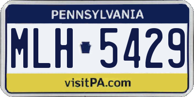 PA license plate MLH5429