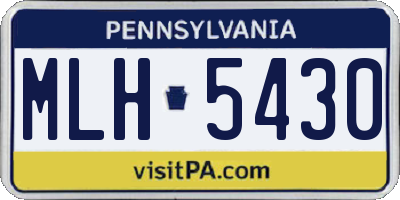 PA license plate MLH5430