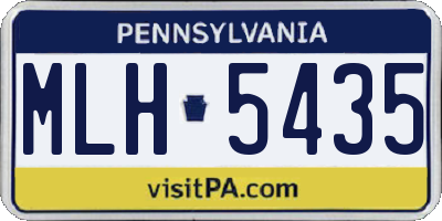 PA license plate MLH5435