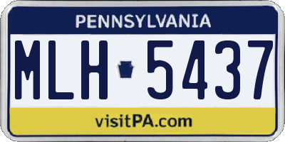 PA license plate MLH5437