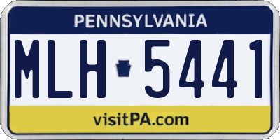 PA license plate MLH5441