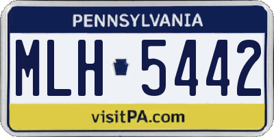 PA license plate MLH5442