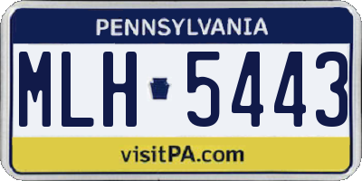 PA license plate MLH5443