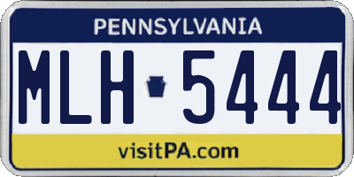 PA license plate MLH5444