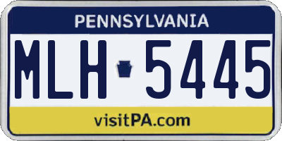 PA license plate MLH5445
