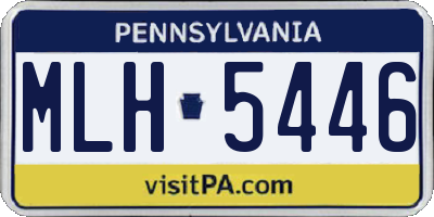 PA license plate MLH5446