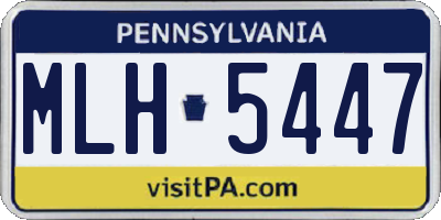 PA license plate MLH5447