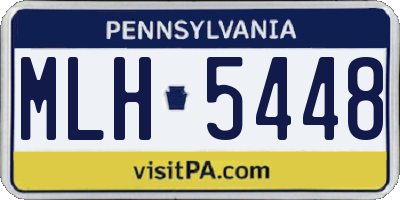 PA license plate MLH5448