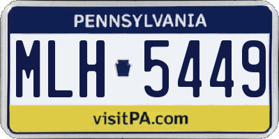 PA license plate MLH5449
