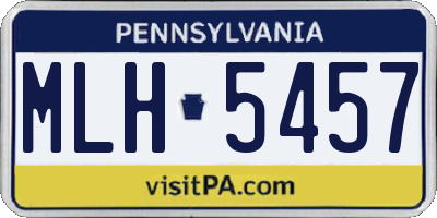 PA license plate MLH5457