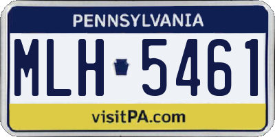 PA license plate MLH5461