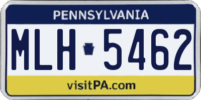 PA license plate MLH5462