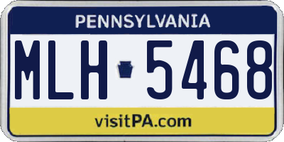 PA license plate MLH5468