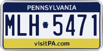 PA license plate MLH5471