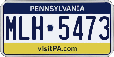 PA license plate MLH5473