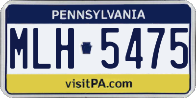 PA license plate MLH5475
