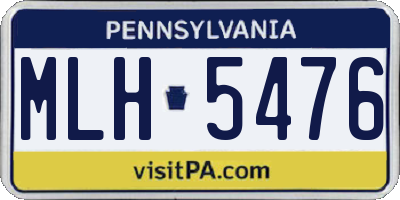 PA license plate MLH5476