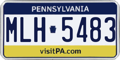 PA license plate MLH5483