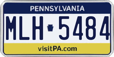 PA license plate MLH5484