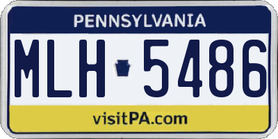 PA license plate MLH5486