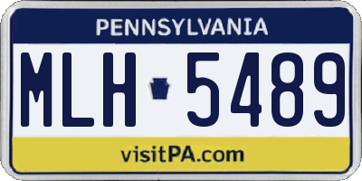 PA license plate MLH5489