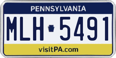PA license plate MLH5491